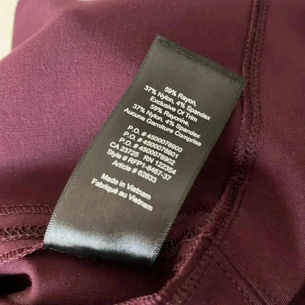 [10]Babaton Burgundy Sleeveless Rayon Blend  MIDI Dress - Picture 11 of 14